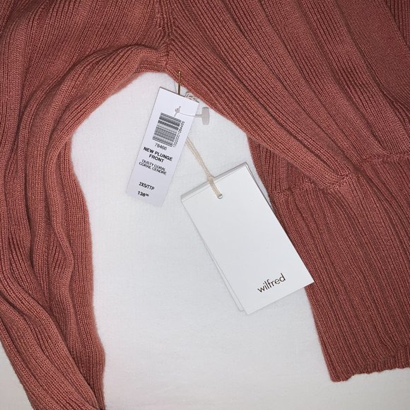 NEW WITH TAGS Wilfred Plunge Front Cardigan / Aritzia Thais knit cardigan XXS - Picture 4 of 5